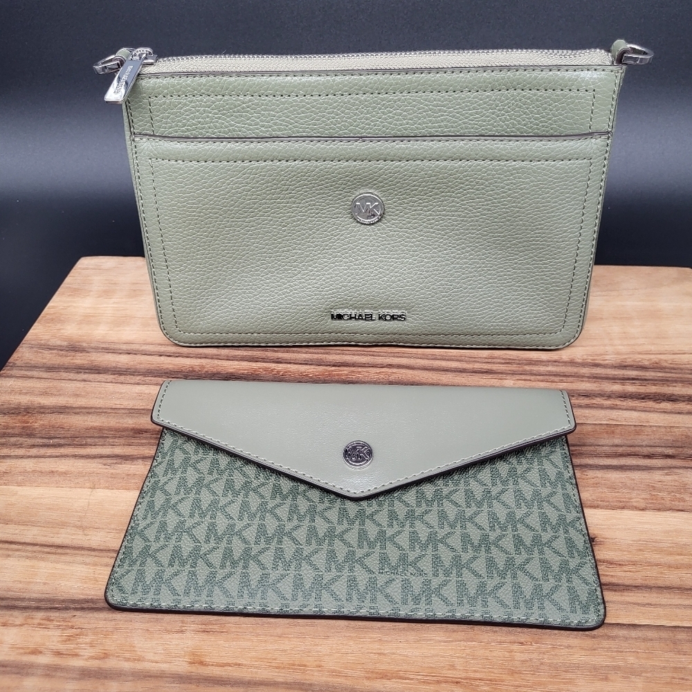 CLEARANCE! Michael Kors Maisie 3-in-1 Crossbody: Army Green, 10-1/4×6.5×2.5, NWT - Picture 3 of 10